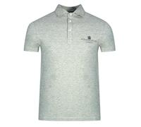 Aquascutum Mens London Bold Logo Grey Polo Shirt Cotton - Size Medium