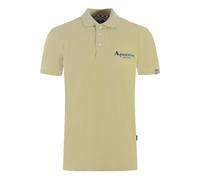 Aquascutum Mens London Classic Beige Polo Shirt - Size Small