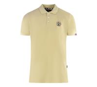 Aquascutum Mens London Crest Beige Polo Shirt - Size Medium