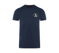 Aquascutum Mens London Embroidered Logo T-Shirt - Navy Blue - Navy Blue - M
