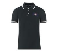 Aquascutum Mens London Union Jack Black Polo Shirt - Size Medium