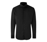Aquascutum Mens Plain Long Sleeve Black Shirt Cotton - Size X-Small