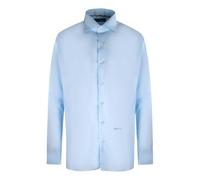 Aquascutum Mens Plain Long-Sleeved Shirt - Light Blue - XS - Light Blue - 100% Cotton
