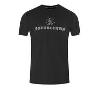 Aquascutum Mens Script Logo Black T-Shirt - Size Medium