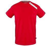 Aquascutum Mens Shoulder Brand Logo Red T-Shirt Cotton - Size Small