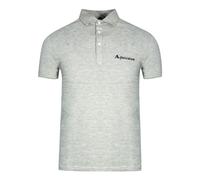 Aquascutum Mens Signature Logo Grey Polo Shirt Cotton - Size Medium
