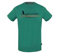 Aquascutum Mens Strip Logo T-Shirt - Green - S - Green - 95% Cotton/5% Elastane