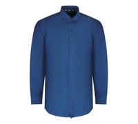 Aquascutum Mens Textured Long-Sleeved Shirt (Dark Blue) Cotton - Size X-Small