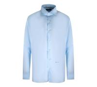 Aquascutum Plain Long Sleeve Shirt - Blue - L