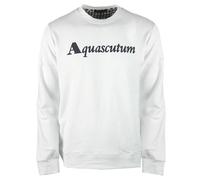 Aquascutum Unisex Adult Box Logo Sweatshirt (White) Cotton - Size X-Large
