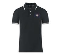 Aquascutum Unisex Adult London Union Jack Polo Shirt (Black) Cotton - Size Medium