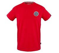 Aquascutum Unisex Mens London Circle Logo T-Shirt (Red) Cotton - Size Large
