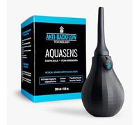 AQUASENS by Boltex Medical Enema Bulb - Anti-Backflow Valves - 290ml - Reusable Silicone Anal Douche Bulb for Men & Women, Personal & Intimate Cleansing, Detachable Nozzle Kit (Black)