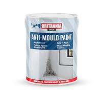 AQUASHIELD Britannia Paints Anti Mould Acrylic Paint - Satin White 2.5 Litres - Protects Against Mould Growth - Mould Inhibiting Formula