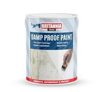 AQUASHIELD Britannia Paints Damp Proof Paint Magnolia 5 Litres - Blocks Damp - Incorporates a Water Reactive Agent
