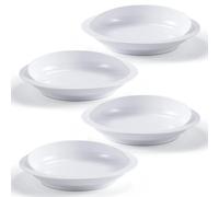 AQUASHIELDING Anti-Spill Plates with Lipped Edges, Dish with Wall for Disabled, Easy Eating Plate for Disabled Adults and Elderly Patients(1 pcs),White