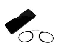 AQUASHIELDING Pinch Nose Clip on Reading Glasses Armless, No Temple Slim Compact Readers Ultra Thin with Mini Portable Case,3.5 Diopters