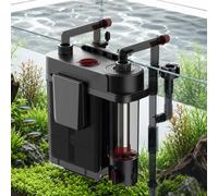 AQUASMITH Hang On Back Aquarium Filter, Quiet Fish Tank Filter with Dedicated Waste Separation Canister, Easy Change Water, 4-Stage Filtration, One-Touch Drainage(198GPH for 30-50Gallon)
