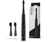 AquaSonic Pulse - Ultra Whitening Electric Toothbrush w Activated Charcoal Whitening Bristles - Sonic Rechargeable toothbrush - 3 Modes & Smart Timers - Lasts 45 days - Home & Travel Toothbrush