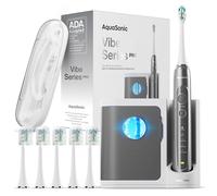 Aquasonic Vibe Series PRO - Ultra-Whitening Power Toothbrush - 5 Modes & Smart Timers - UV Sanitizing Base - ADA Accepted (Charcoal Metallic)