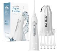 AquaSonic - Water Flosser | Cordless Rechargeable Flosser for Teeth Cleaning | Waterproof Aqua Flosser, Portable Oral Irrigator for Dental Cleaning with 5 Jet Tips | Braces, Home & Travel