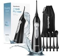 AquaSonic - Water Flosser | Cordless Rechargeable Flosser for Teeth Cleaning | Waterproof Aqua Flosser, Portable Oral Irrigator for Dental Cleaning with 5 Jet Tips | Braces, Home & Travel