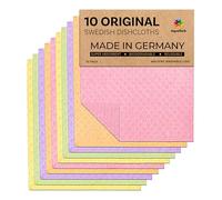 AQUASORB Swedish Dishcloths for Kitchen 10 Pack - Reusable Swedish Dish Cloths That Don't Smell, Oeko-TEX Certified Eco-Friendly Dish Cloths