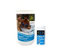 AquaSPArkle Chlorine Granules with 50 Test Strips - Sold by Pool and Spa Centre