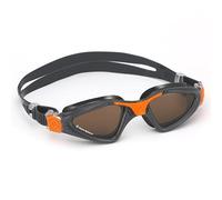 Aquasphere Kayenne | Adult swimming, triathlon and open water goggles with UV protection, silicone seal, 180° vision, anti-fog lenses for men and women, Aqua & Silver - Clear lens
