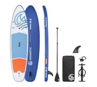 AQUASTIC Taupo SUP Board 10'8" Allround - Inflatable Stand Up Paddle Board with Paddle, Pump & Backpack (White/Blue)