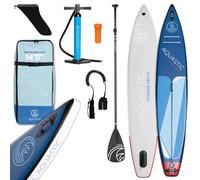 AQUASTIC Touring PRO 14'0" SUP Durable Eco Standup Paddle Board 426.7 cm with US Box Pump and Composite Paddle Blue Touring Board Inflatable Woven MSL Technology