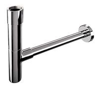 aquaSu® Design Siphon Luxury Bottle Siphon in 1 1/4 x 32 mm Cleaning Opening Chrome Odour Trap for Sink Round Cup Siphon 300 mm Length Metal 22686 8