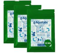 Aquatabs NaDCC 33 MG x 80 water purification tablets for drinking, sterilising purifying neutralising cleaning suspect and contaminated water 1 purifier tablet = 5 litres (3 Pack)