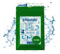Aquatabs NaDCC 33 MG x 80 water purification tablets for drinking, sterilising purifying neutralising cleaning suspect and contaminated water 1 purifier tablet = 5 litres