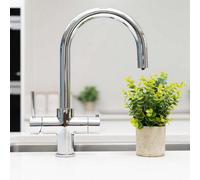 Aquataps Aquatap Pro Chrome C-Shape Polished Finish 4-In-1 Instant Boiling Water Tap