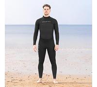 AQUATEC Mens Full Length Wetsuit - 6 Sizes / 3 Thicknesses: 2mm, 3/2mm & 5/4mm | High-Grade Neoprene Mens Wetsuit For Water Sports & More | YKK Back Zipper (5/4mm Thickness, L)