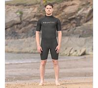AQUATEC Neoprene Mens Shorty Wetsuit - 2x Thicknesses: 2mm & 3/2mm | High-Grade Wet Suits For Men | Shorty Swimwear | Ideal For Water Sports & Swimming (L, 2mm Thickness)