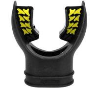 AQUATEC Shark Fin Scuba Regulator Mouthpiece (Ergonomic Silicone) Clear/Grey