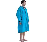 AQUATEC Waterproof Coat Changing Robe - Changing Robes for Adults | Towelling Robes suitable as a Swimming Robe & Surfing Changing Robe (Blue, Large)