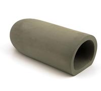 Aquati Ceramics LARGE D- shape ceramic breeding hiding fish cave for Pleco, Catfish, Cichlid aquarium decoration (Green)