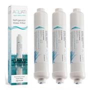 Aquati in-Line Fridge Water Filter Compatible with Samsung DA29, LG, Daewoo DD7098, Hisense DA2010CB, Bosch, Replacement Water Filter, External Refrigerator Water Cartridge, 1/4" Quick Connect 3 Pcs