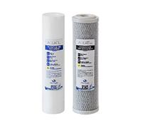 Aquati Set of 2 Replacement cartridges 5 Micron Sediment Water Filter & Activated Carbon Block 10"