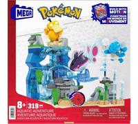 MEGA Pokémon Aquatic Adventure Building Toy Kit, with 3 Action Figures (319 Pieces) for Kids