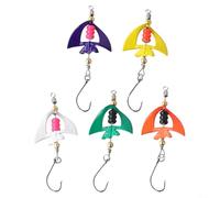Aquatic Adventure Kit 5pcs Reflective Spinners Perfectly Packed in a Compact Carrying Case for Fishermen (A)