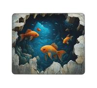 Aquatic Cave Fish Art Gaming Mouse Pad Non-Slip Rubber Base Waterproof Washablee Small Mousepad for Wireless Mouse Computer Desk 11.8"x9.8"
