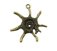 Aquatic Creatures Charms For Jewelry Making, 32x30mm, Antique Bronze Color, 3 Pieces
