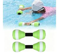 Aquatic Exercise Dumbbell Set of 2,Aquatic Dumbbells With EVA Foam,Water Weights for Pool Exercise Set High-Density EVA-Foam Pool Dumbbells,Fitness Equipment For Weight Loss Adults Family (Green)
