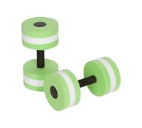 Aquatic Exercise Dumbbells, 2PCS Aqua Fitness Barbells, EVA-Foam Water Rings Dumbbell Set, Pool Weights Dumbbells Set for Water Aerobics Weight Loss, Water Exercise, Pool Fitness (Green)