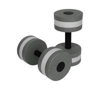 Aquatic Exercise Dumbbells, 2PCS Aqua Fitness Barbells, EVA-Foam Water Rings Dumbbell Set, Pool Weights Dumbbells Set for Water Aerobics Weight Loss, Water Exercise, Pool Fitness (Grey)