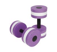 Aquatic Exercise Dumbbells, 2PCS Aqua Fitness Barbells, EVA-Foam Water Rings Dumbbell Set, Pool Weights Dumbbells Set for Water Aerobics Weight Loss, Water Exercise, Pool Fitness (Purple)